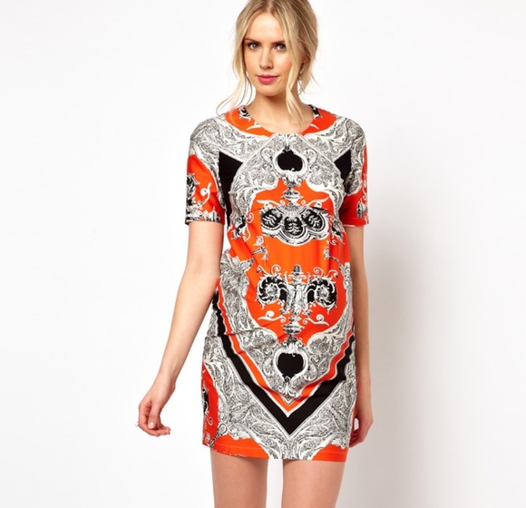 ASOS Dresses & Skirts - ASOS Blocked Scarf Print Dress